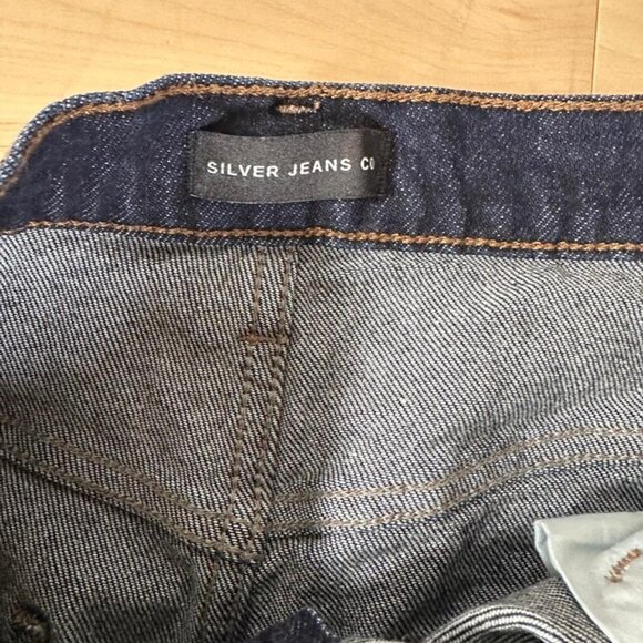 Silver Jeans Co. Wide Leg Denim Pants – Size 30 High Rise Dark Wash - Picture 5 of 8